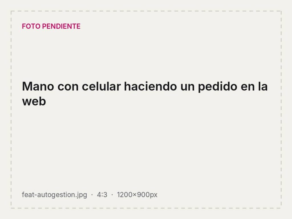 Mano con celular haciendo un pedido en la web