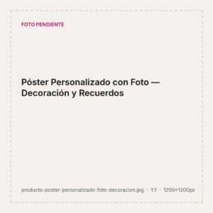Póster personalizado con fotografía impresa en papel fotográfico en color