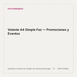Volante A4 impreso para promoción de evento con tipografía destacada