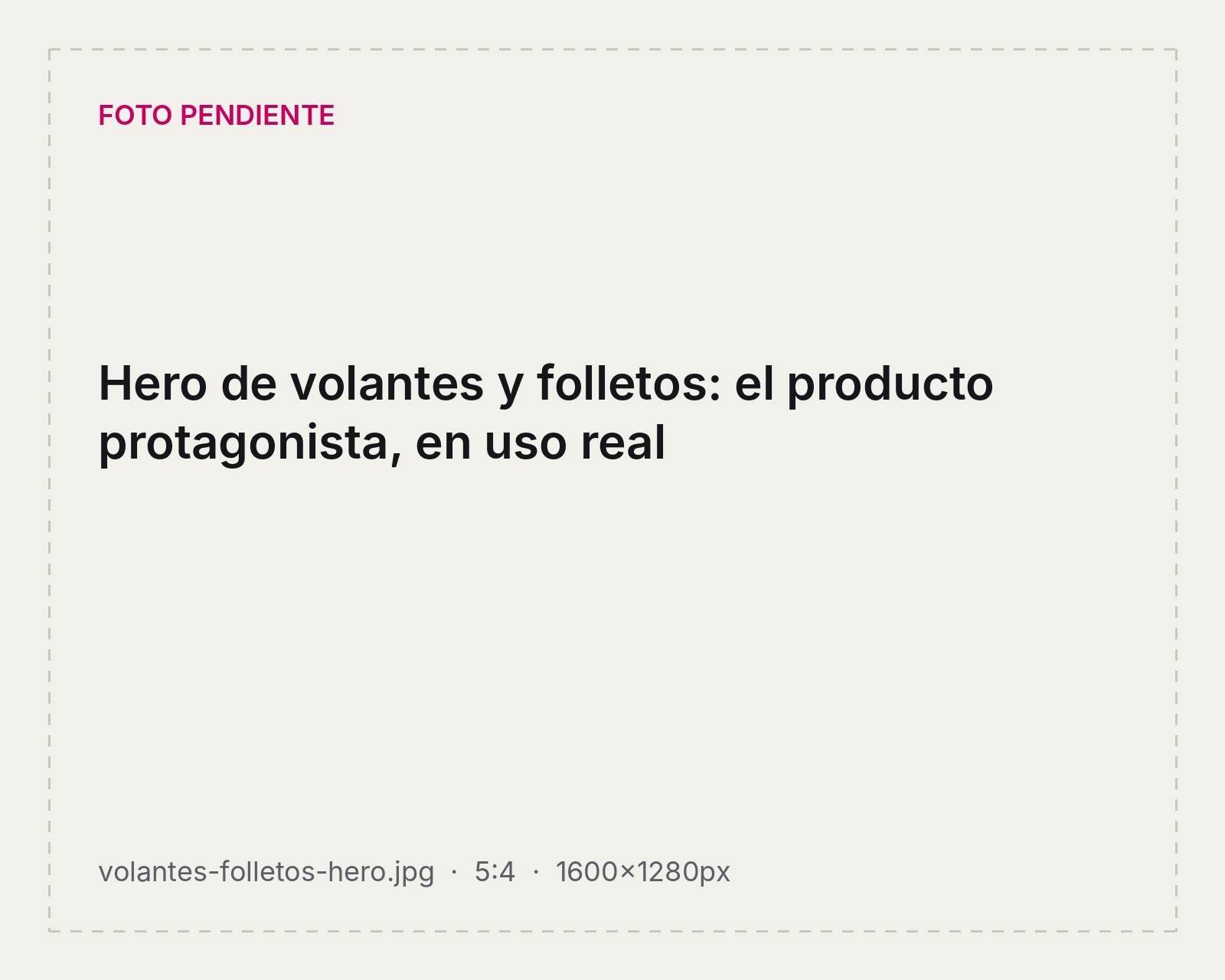 Hero de volantes y folletos: el producto protagonista, en uso real